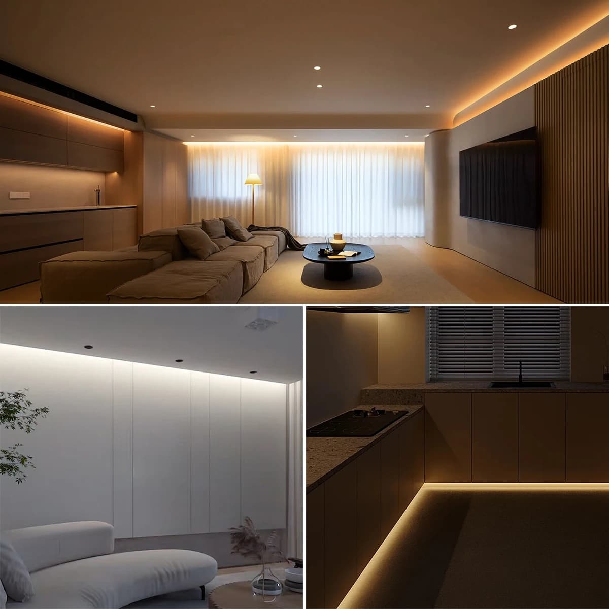 Tuya Smart WiFi COB néon LED bande lumineuse 320 LED s/M Gel de silice Tube LED lumières bande chamb