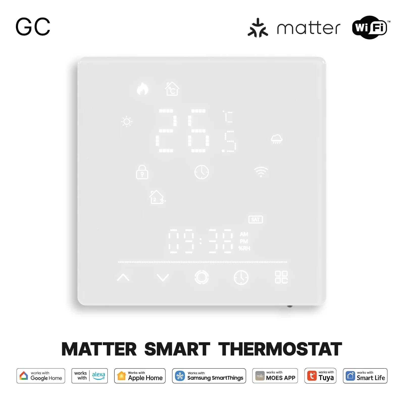 MOES Matter WiFi Thermostat intelligent régulateur de température Tuya chaudière à eau chauffage éle