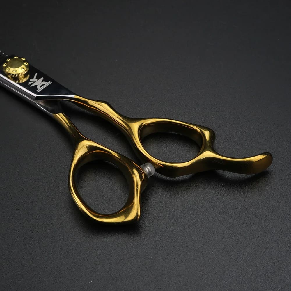 XUANFENG – ciseaux à cheveux à manche doré, vis en acier doré 9cr18, ciseaux de coupe et ciseaux ami