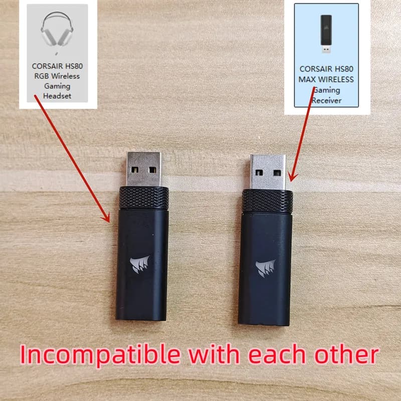 Dongle USB pour récepteur de casque de jeu sans fil Corsair HS80 (sans fil HS80 et HS80 MAX sont inc