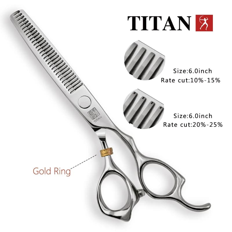 TITAN ciseaux de coiffeur ciseaux de salon de coiffure coupe de cheveux 440c ensembles de coiffure c