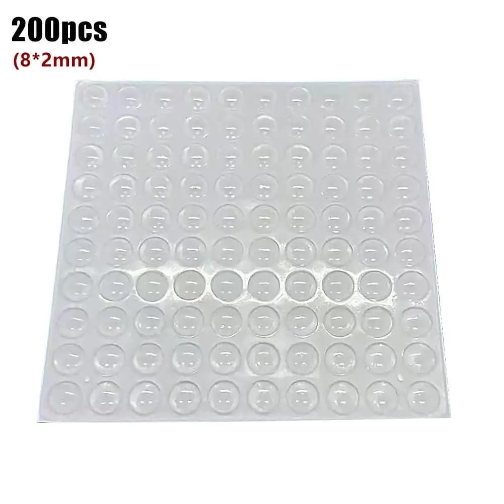 200 pièces pare-chocs ronds auto-adhésifs en caoutchouc de Silicone doux Transparent anti-dérapant a