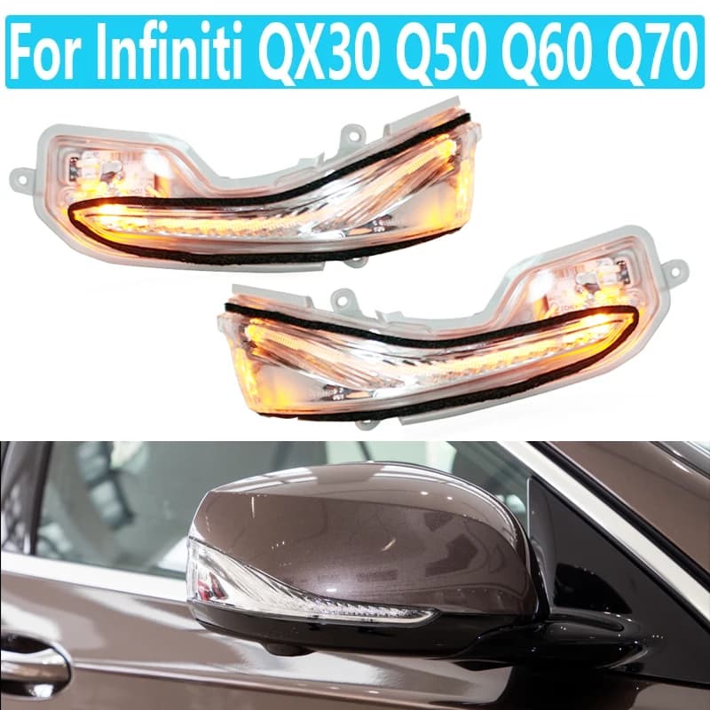 26160-4GA0A 26165-4GA0A rétroviseur de voiture clignotant pour Infiniti QX30 Q50 Q60 Q70 miroir indi