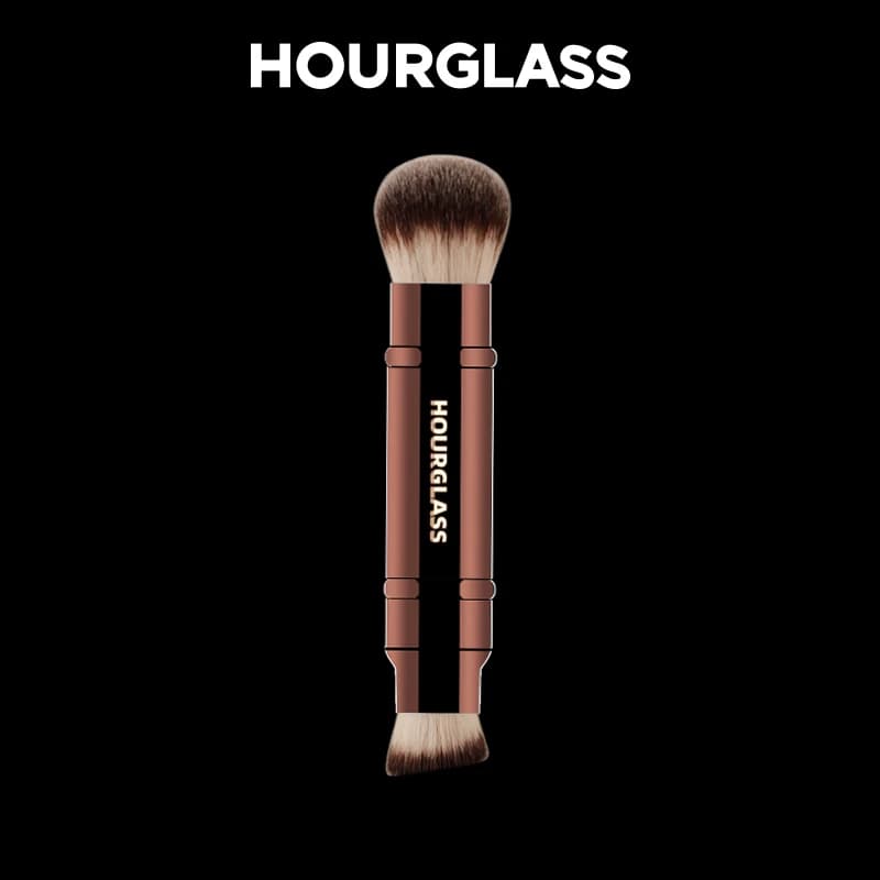 Pinceaux de maquillage multifonctionnels sablier, pinceau de fond de teint à double extrémité et pin