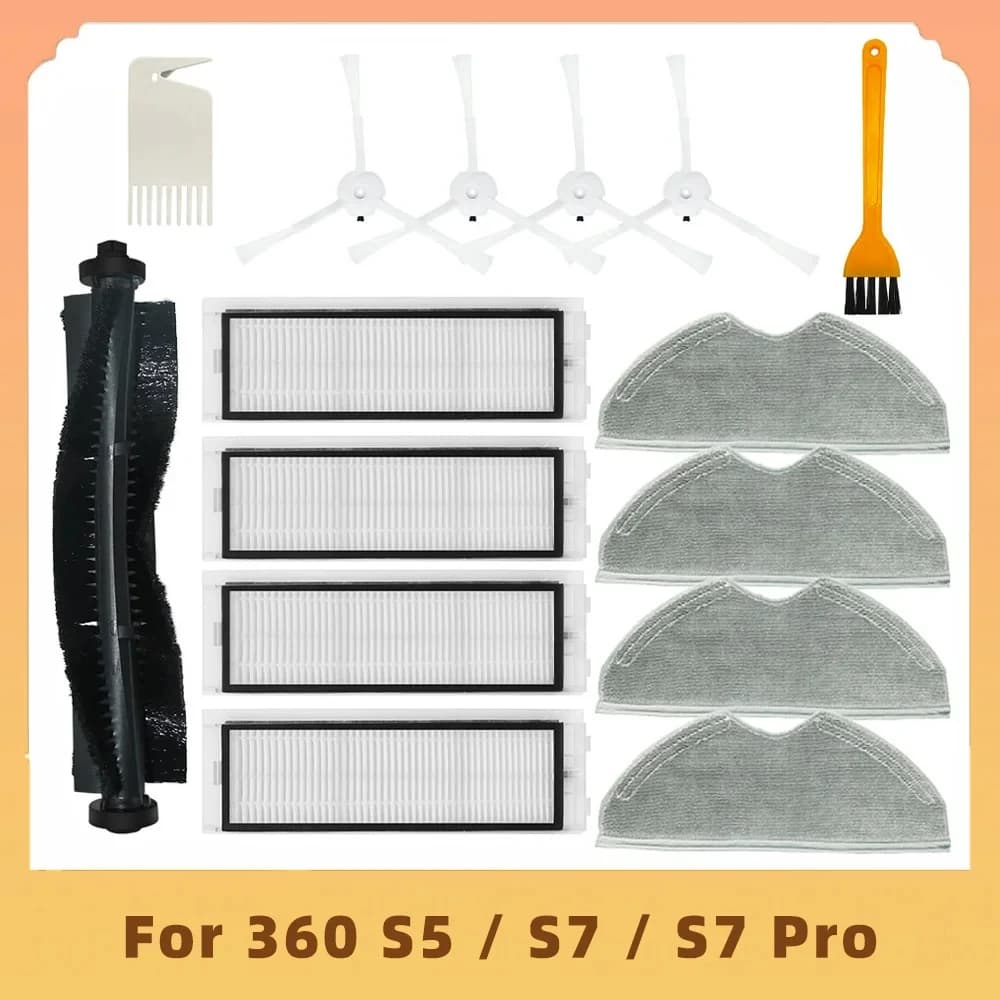 Pièces de rechange compatibles pour aspirateur robot 360 S5 / S7/ S7 Pro, filtre Hepa, brosse princi