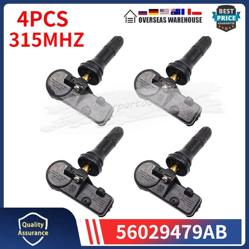 Capteur de surveillance de pression des pneus de voiture, 4 pièces 56029479 AB pour Chrysler 200 Dod