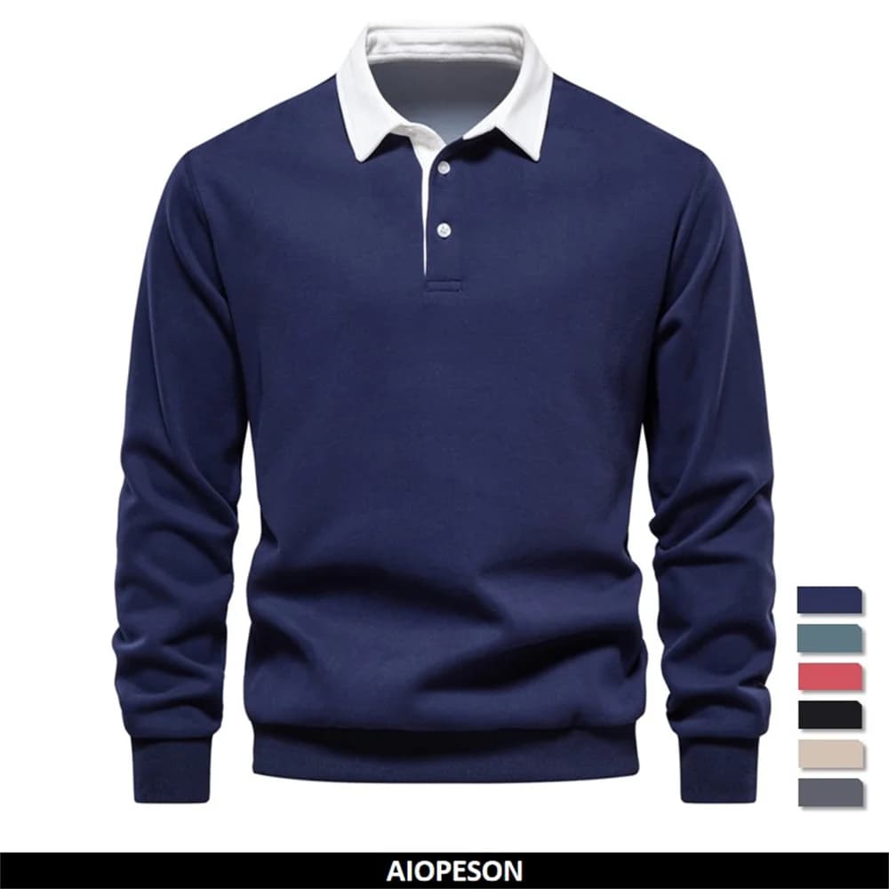 Sweat-shirt à col Polo pour hommes, nouveau Design à la mode, vêtements décontractés et sociaux, en 