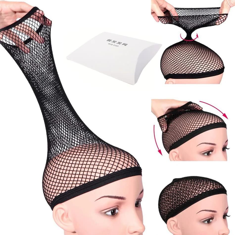 Filets à cheveux élastiques extensibles de haute qualité, tissage en maille à la mode, casquette pou