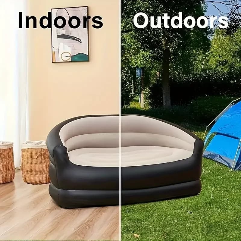 Lit gonflable portatif extérieur, canapé Double de détente, inclinable gonflable de Camping pliant, 