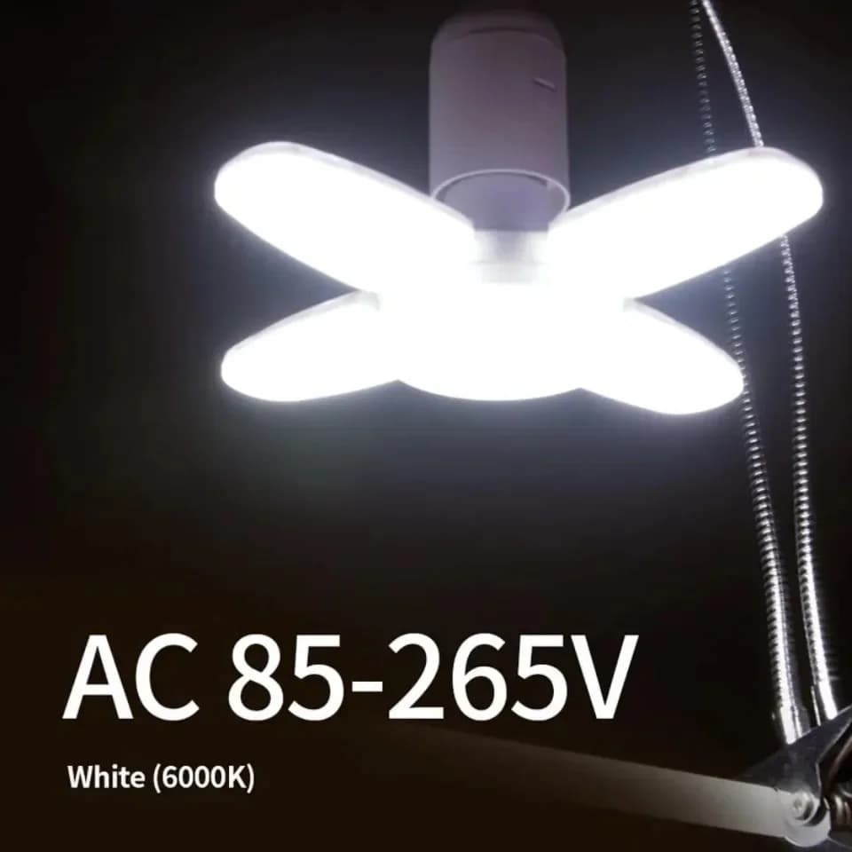 Ampoule LED en forme d'éventail E27 lampe à LED pliable 220V 110V 40 LED ampoules pour la maison pla