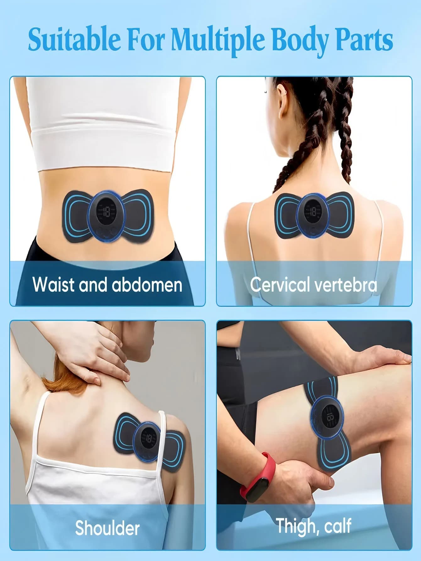 Mini masseur électrique Intelligent pour le cou, Patch de Massage Portable pour les épaules et le co