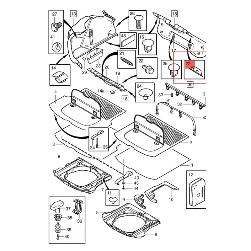 Bouton de verrouillage de porte de coffre, pour Volvo S80, S90, S60, S40, 31348022