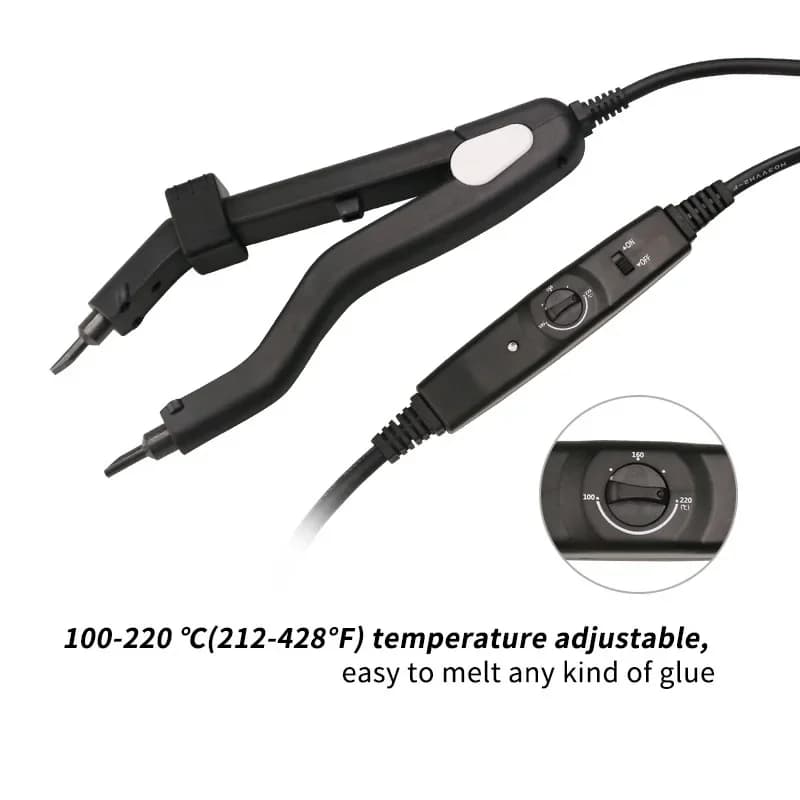 Pince pour extensions de cheveux, pointe chauffante intelligente, outils d'extension de cheveux prof