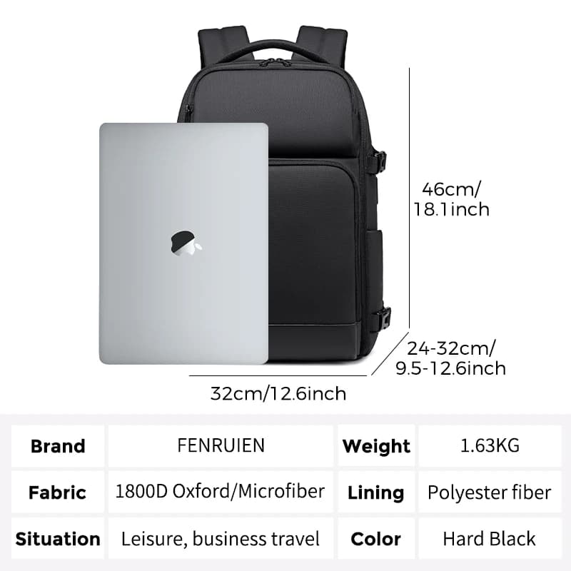ENRUIEN sac à dos multicouche pour hommes pour les voyages d'affaires, tendance d'affaires, style de