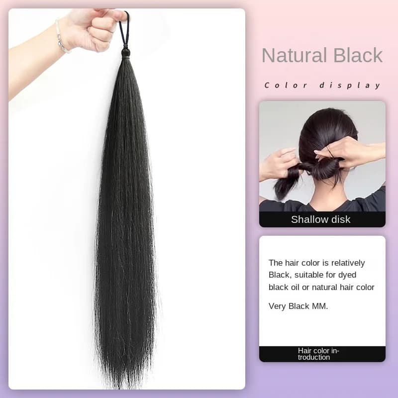 Perruque boule d'enroulement en Fiber synthétique, anneau de cheveux, chignon naturel moelleux, Volu