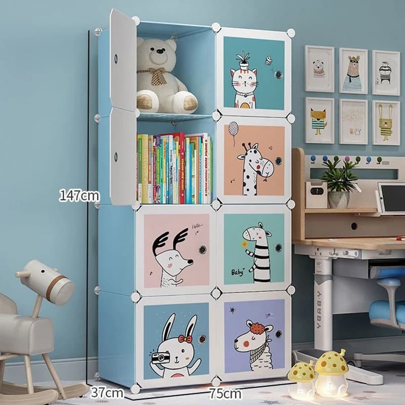 Étagère à Assembler Pliable pour la Maison, Meuble Anti-Poussière, Multicouche, Simplicité, Rangemen