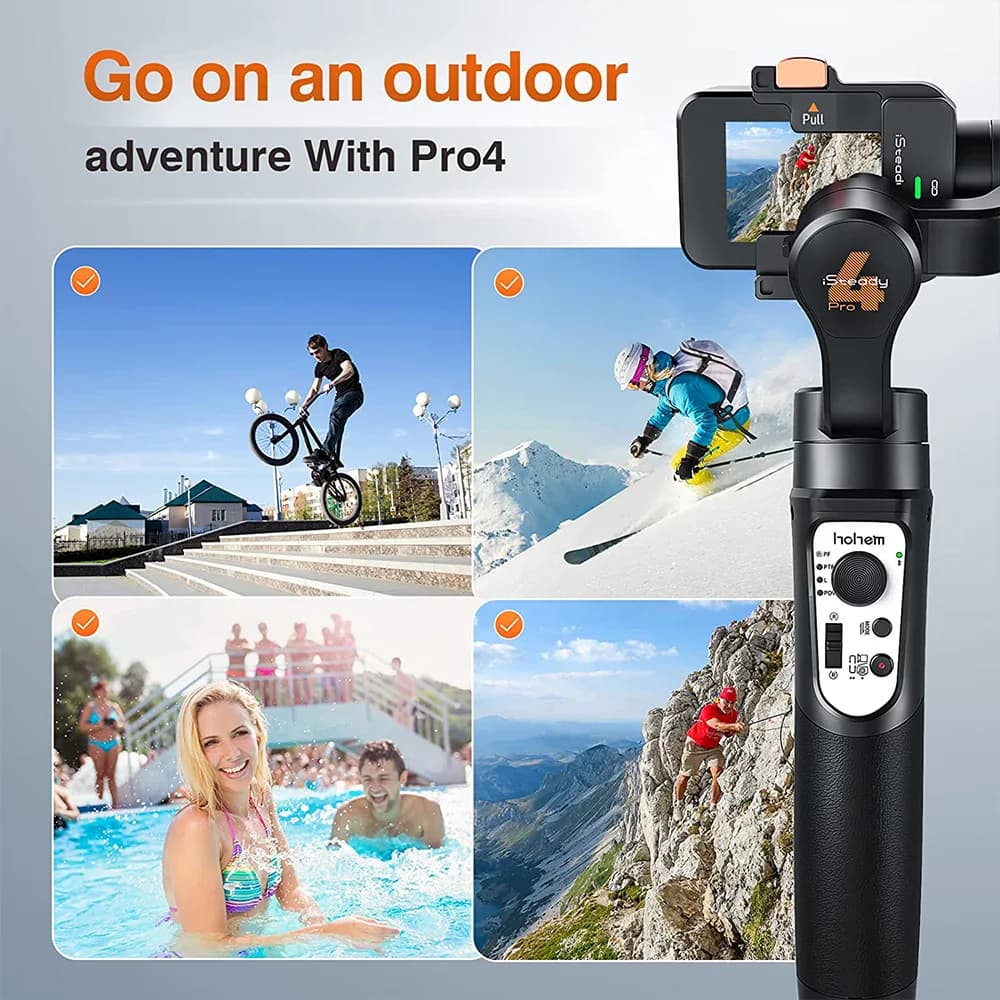 Hohem – iSteady Pro 4 stabilisateur de caméra d'action 3 axes portatif, cardan officiel pour GoPro 1