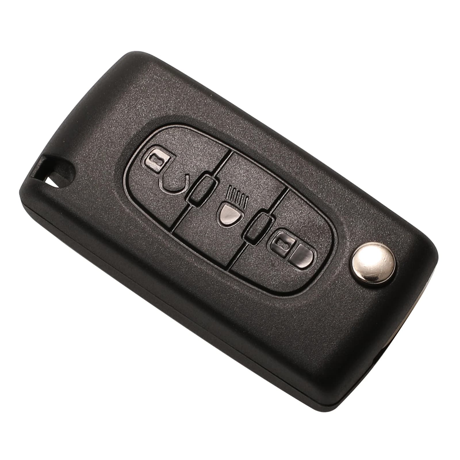 Jingyuqin 2/3 boutons rabat pliant coque de clé de voiture à distance pour peugeot 107 206 307 407 4