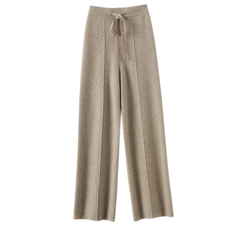 Pantalon large en cachemire polyvalent, pantalon en laine, pantalon ample, tube droit, auditif, tric