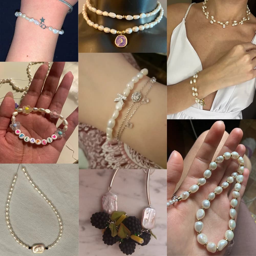 Perles d'eau douce 100% naturelles, vente en gros, A/AA/AAA, perles en forme de riz de haute qualité