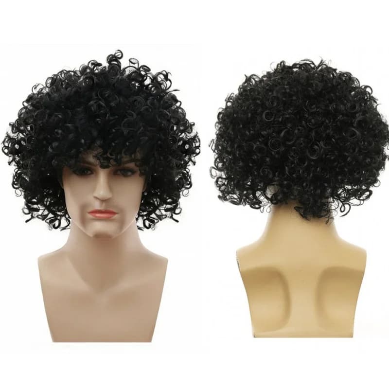 Perruques synthétiques bouclées Disco Hippie Rock Punk Afro perruques hommes femmes fête Halloween C