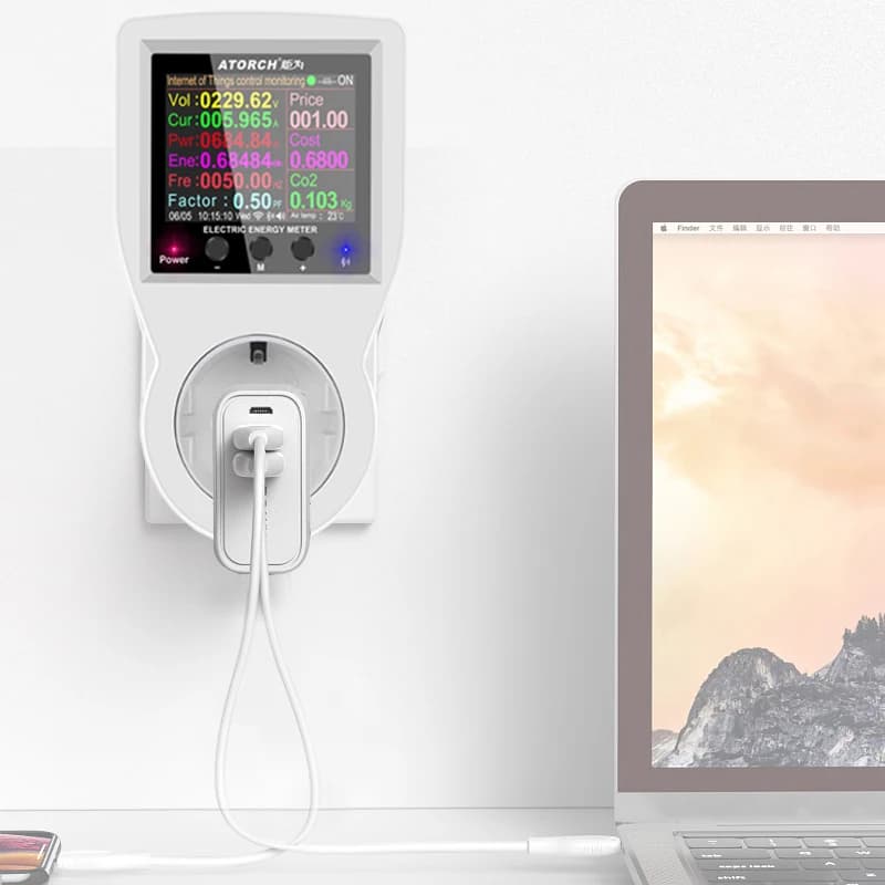 AC 220V Tuya Smart Life WiFi prise numérique fréquence de puissance compteur d'énergie contrôleur de