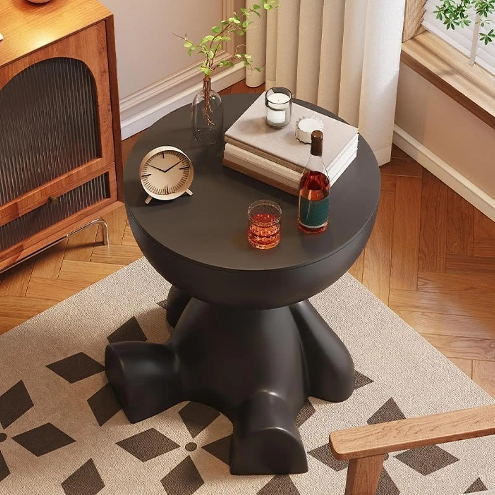 Table basse de luxe légère pour canapé, dessin animé, bord créatif, tête plate, petite Table basse e