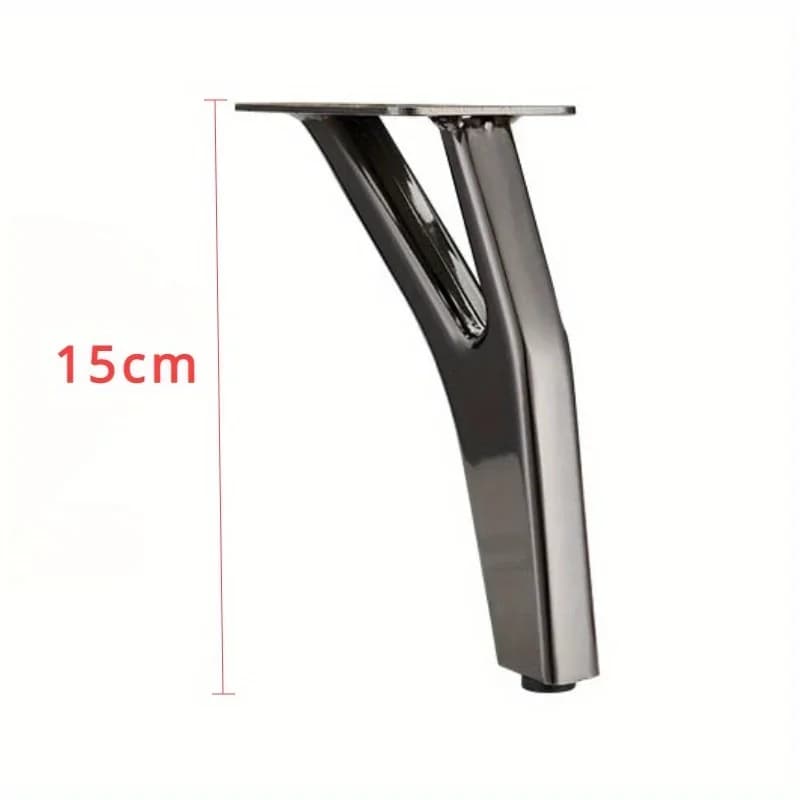 4 pièces 15 cm pieds de meubles en métal en forme de Y pieds de remplacement modernes pieds de canap