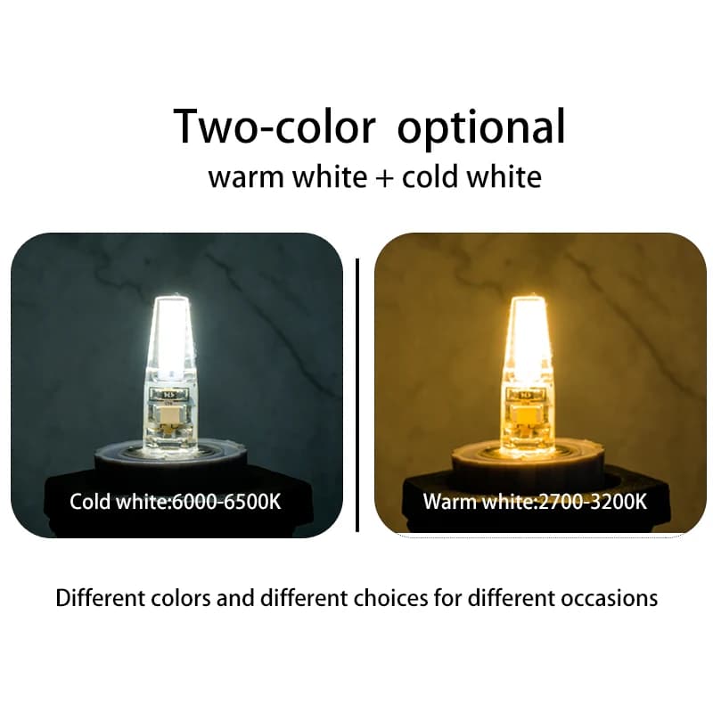G4 LED COB lampe G9 3W 6W COB LED ampoule E14 Dimmable AC/DC 12V 220V Lampada remplacer halogène lum