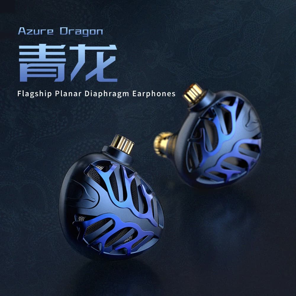 Écouteurs intra-auriculaires TRN Official Azure Dragon de deuxième génération avec diaphragme planai