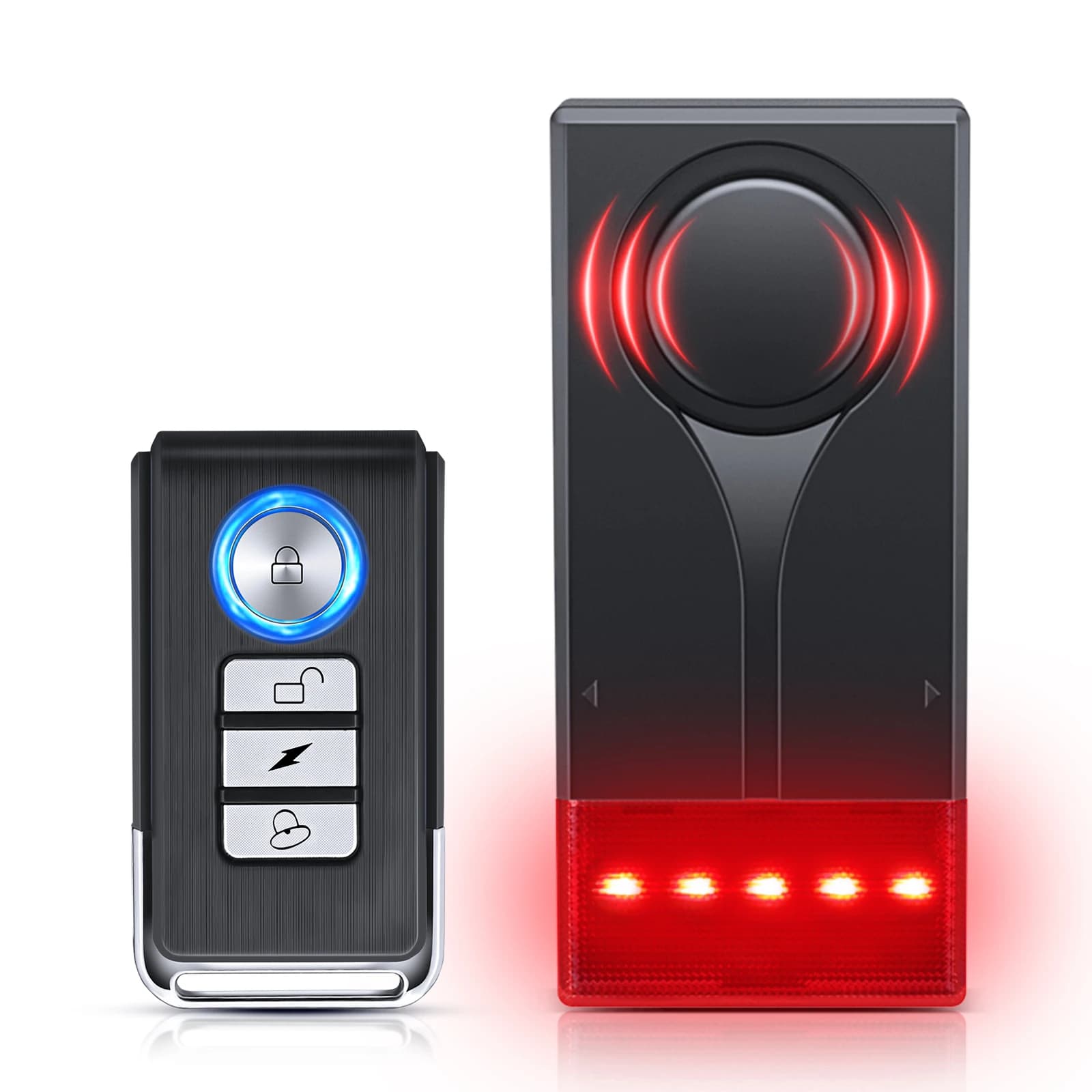 Extractme RV alarme 108dB système d'alarme sonore et lumineuse de Vibration de voiture avec télécomm