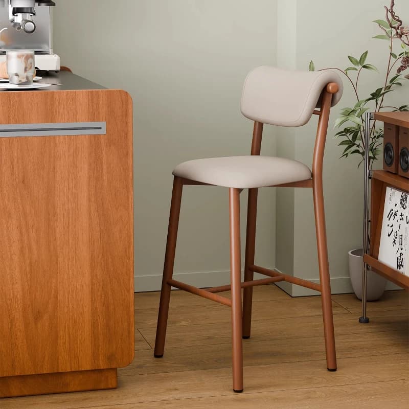 Tabourets de Bar commerciaux modernes, chaises d'îlot de cuisine minimalistes avec dossier, tabouret