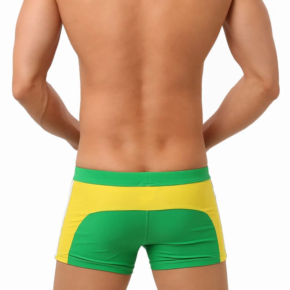 Maillot de bain Sexy pour hommes, maillot de bain à séchage rapide, avec poche zippée, Boxer, slip, 