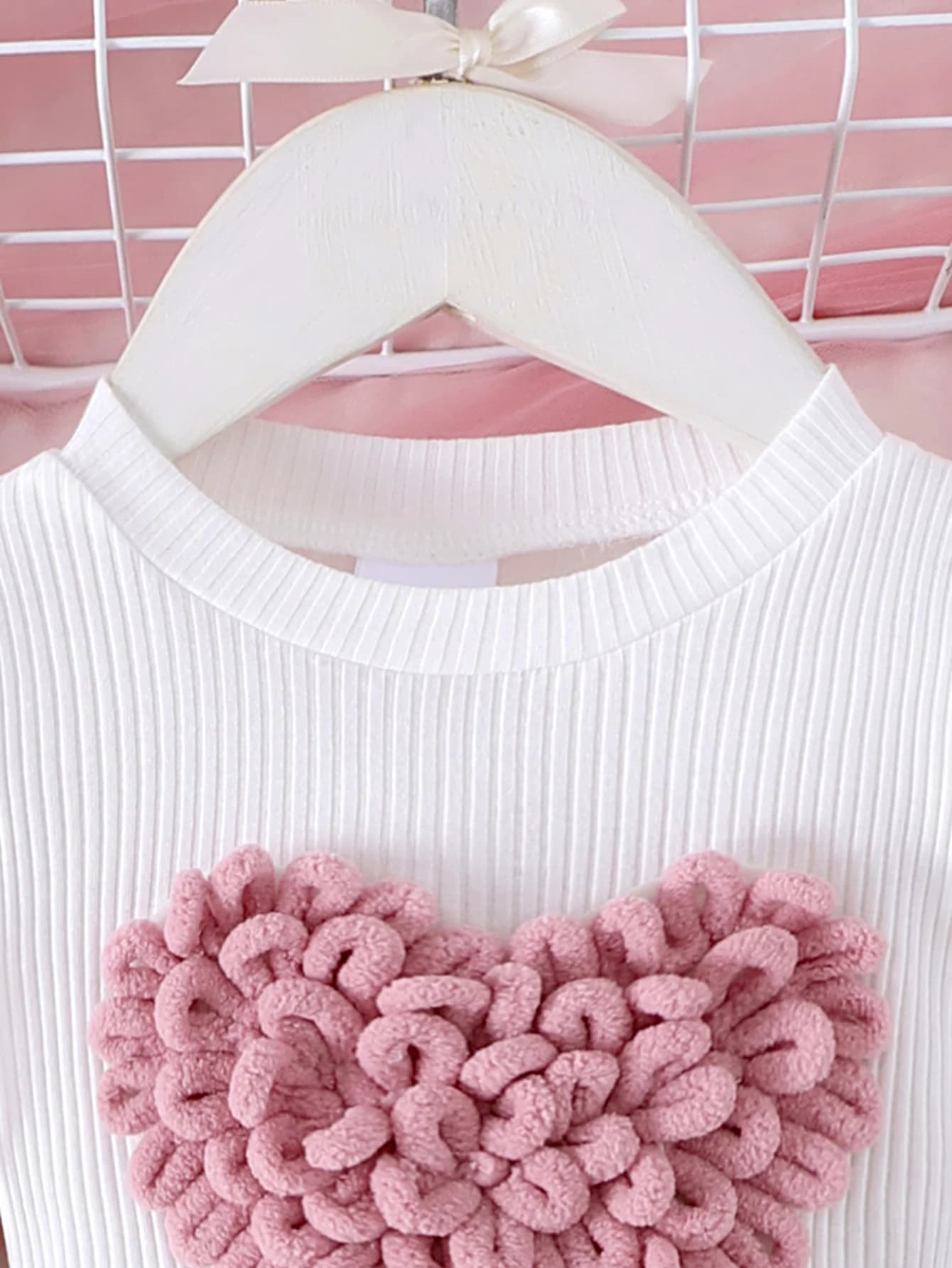 Ensemble 2 pièces d'hiver pour filles de 0 à 3 ans, manches à bulles confortables, douces et mignonn