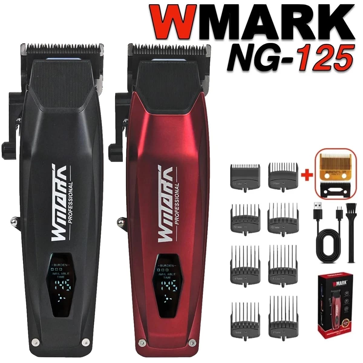 WMARK NG-125 tondeuses à cheveux électriques professionnelles 7500 tr/min moteur rotatif tête d'huil