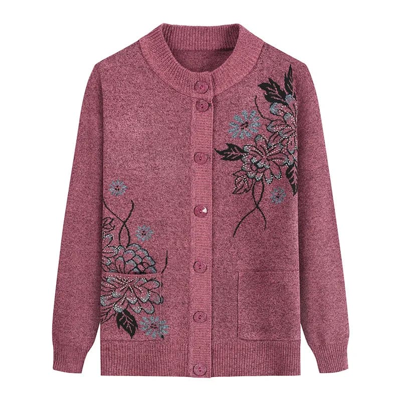 Pull à manches longues pour mère d'âge moyen, nouvelle collection printemps-automne, chemise tricoté