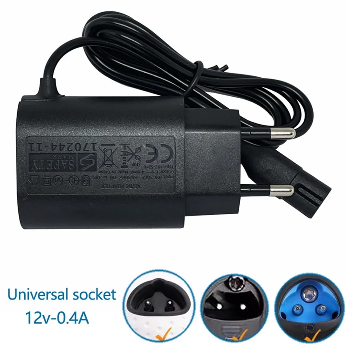 Chargeur de rasage de rechange pour Braun, 12V, 0,4 A, série S3, S5, S7, S8, S9, adaptateur de rasoi