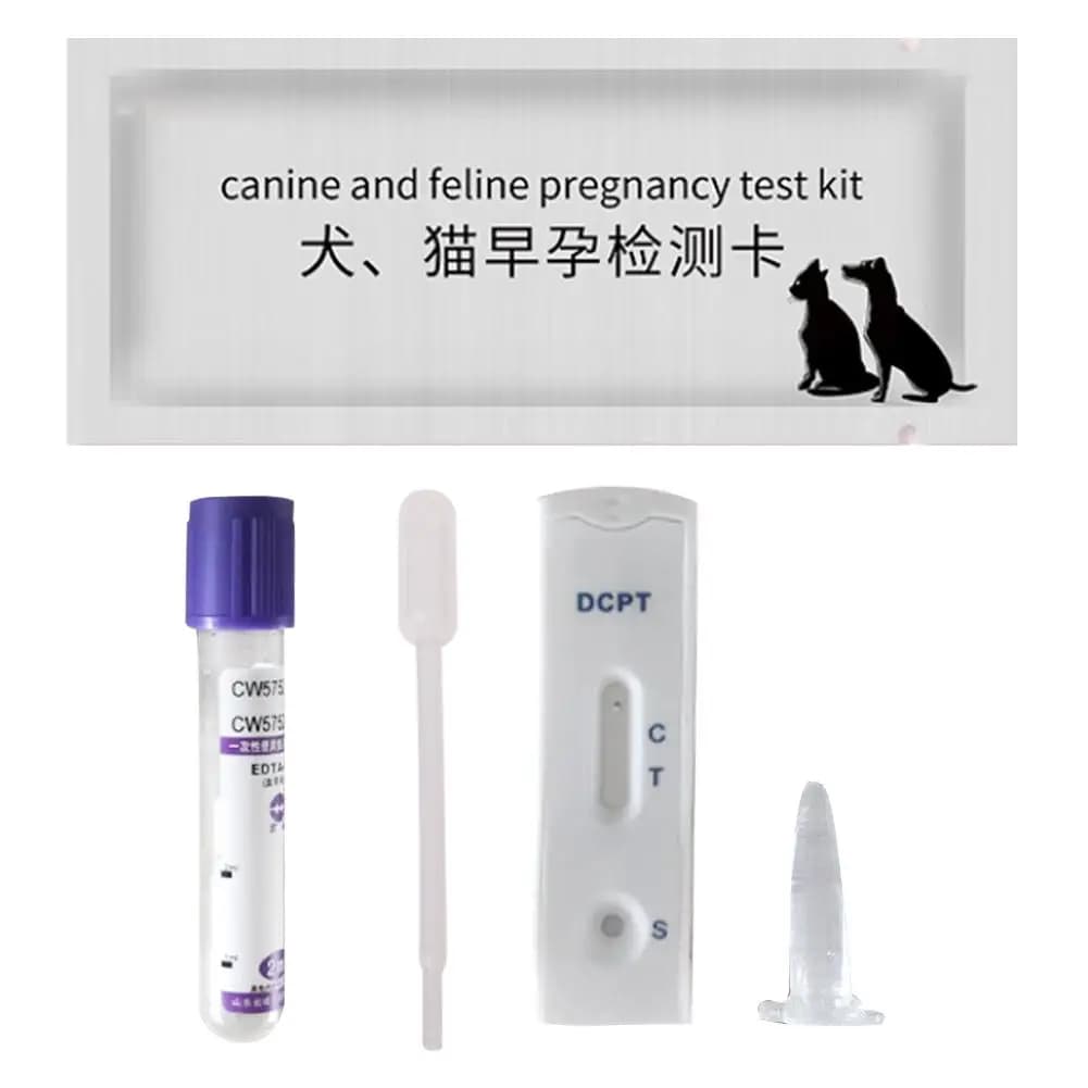 Kit de test de grossesse pour chien à domicile, 15 tests d'apprentissage, sérum ou test sanguin vene