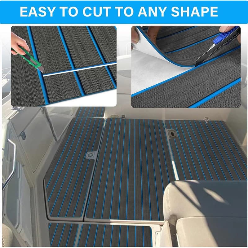 2400*450mm Eva mousse Faux teck bateau pont tapis feuille teck Yacht Marine sol imperméable ponton m