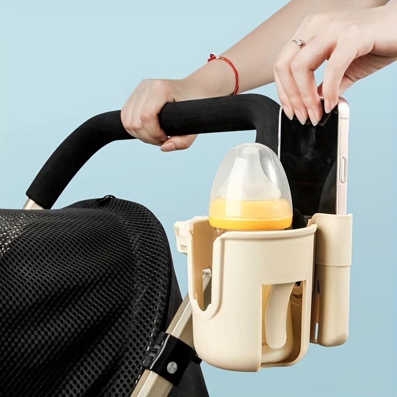 Porte-gobelet universel pour poussette avec support de téléphone, porte-bouteille pour fauteuil roul