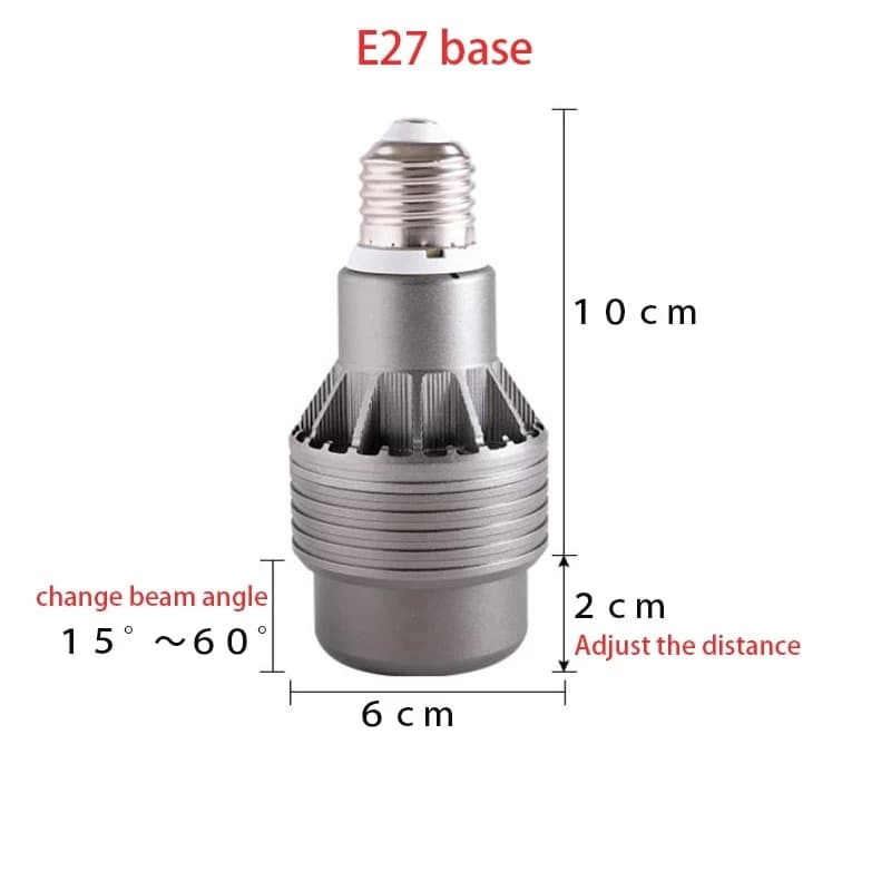 Projecteur LED de mise au point 110V 220V, ampoule E27, Zoom à vis, lumière chaude, lumière neutre, 