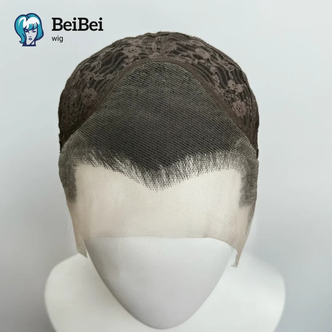 BeiBei – perruque Lace Front Wig synthétique courte noire, 8 pouces, 13x4, Blonde argentée, en Fiber