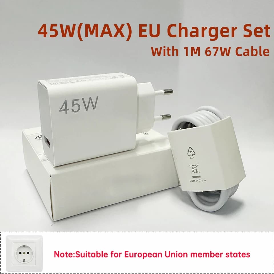 Chargeur XIAOMI d'origine 45W 33W, câble de charge rapide Turbo, adaptateur de voyage USB C, Mi 11 1