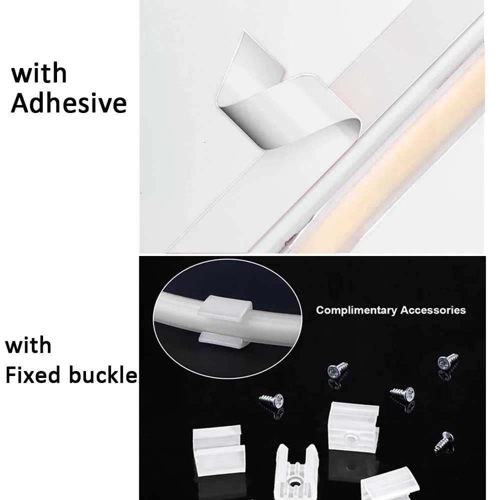 Bande LED COB étanche 220V avec interrupteur marche/arrêt, ruban Flexible pour chambre à coucher, cu
