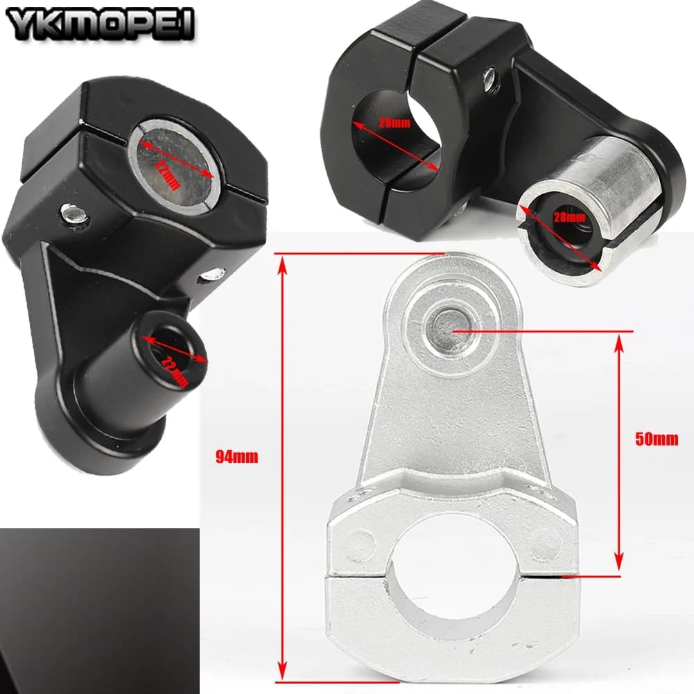 Pinces de guidon de moto 22mm 28mm, pour barres de hauteur de 5.5cm, pivotantes de 2 pouces pour CRF
