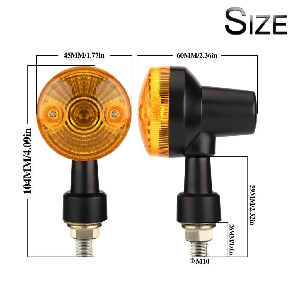 Clignotants de moto pour Kawasaki, Suzuki et Honda, lampe clignotante ambre, lampe infectieuse, 2 pi