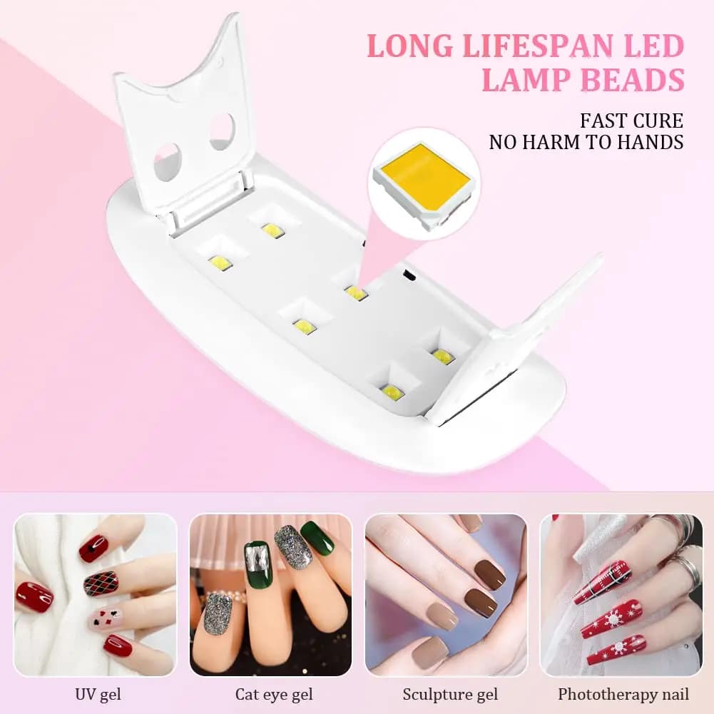 LULAA Mini UV LED lampe à ongles professionnel LED Gel sèche-ongles avec USB lampe à durcissement ou