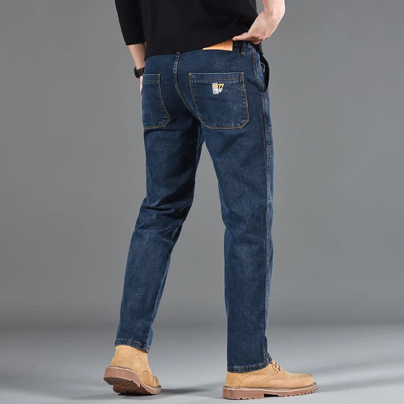Jean imprimé à Six poches pour hommes, petit Style coupe droite, vêtements décontractés et confortab