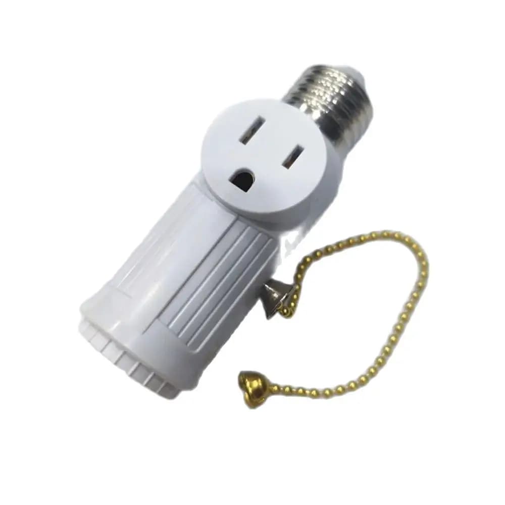 1 pièces blanc noir bakélite L5-15R US à E27 E26 douille d'ampoule avec interrupteur à chaîne de tra