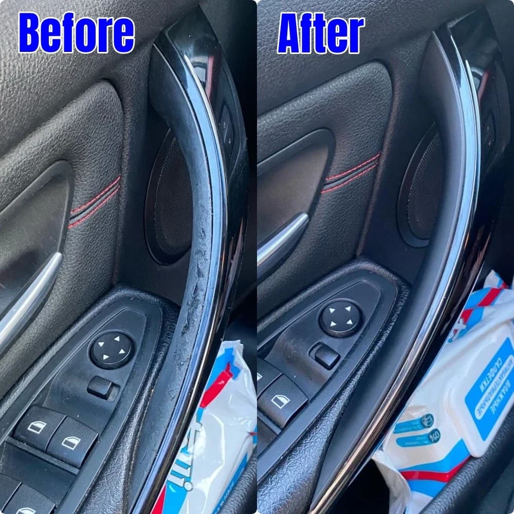 Garniture intérieure de poignée d'accoudoir de porte d'aspect carbone pour BMW série 3 F30 F32 GT F3